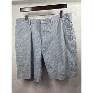 POLO by RALPH LAUREN MENS 38 X 9 SEERSUCKER BLUE STRIPED SHORTS